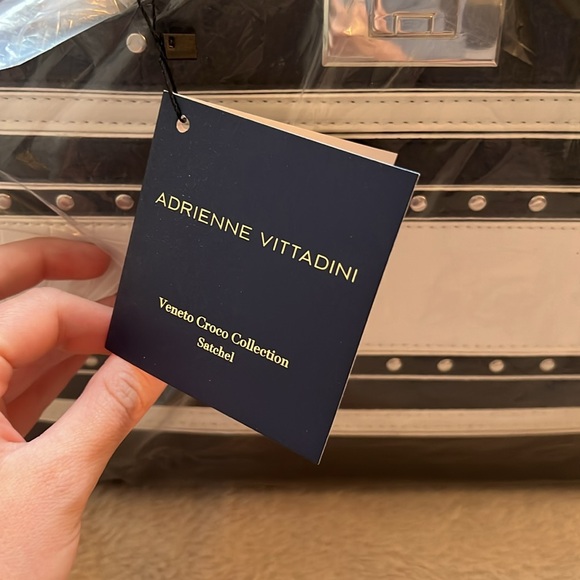 Adrienne Vittadini | Veneto Croco Collection Satchel - Picture 7 of 9